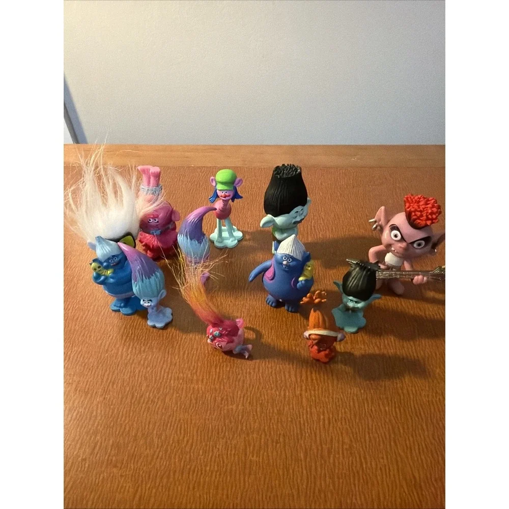 Dreamworks Trolls Figures Toy Lot Of 12 Cake Toppers Toys